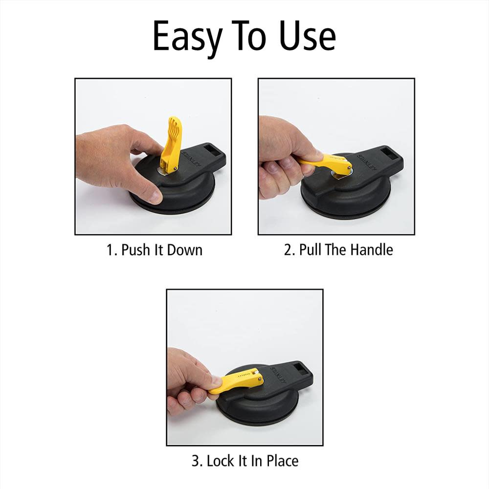 Stanley S4004 Vacuum Suction Cup Heavy Duty 200 lb Weight Support Limit - Ascmtools