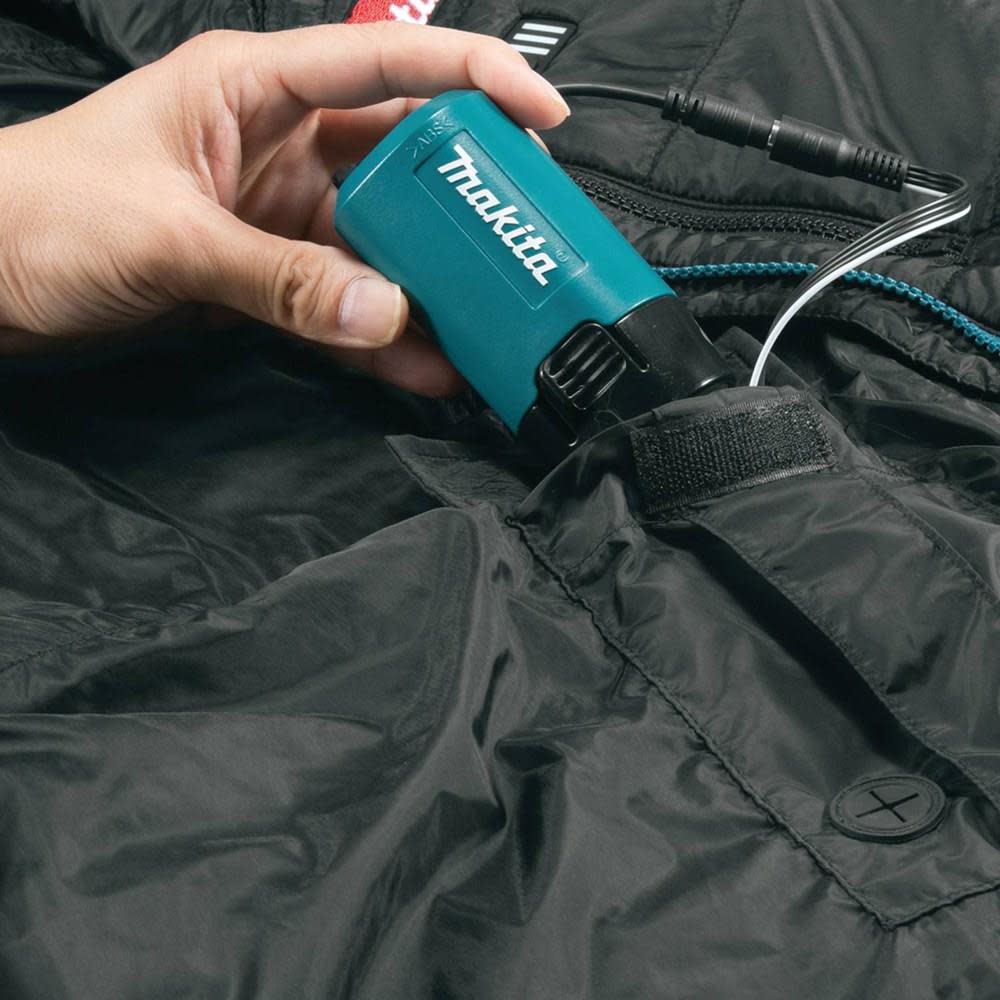 Makita Mens 3X Large Black 18 Volt LXT Lithium-Ion Cordless Heated Vest - Ascmtools