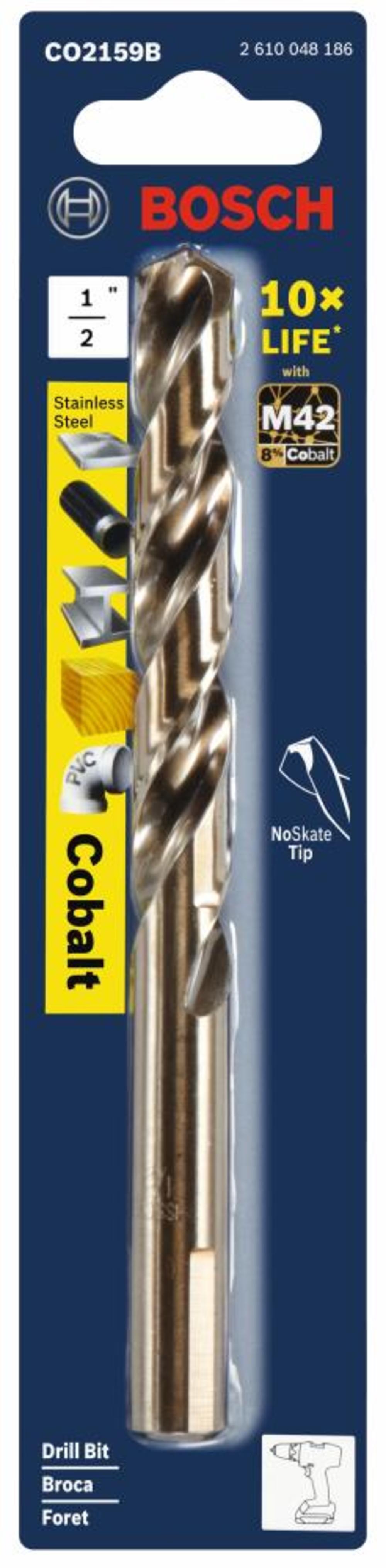 Bosch 1/2 In. X 6 In. Cobalt M42 Drill Bit - Ascmtools
