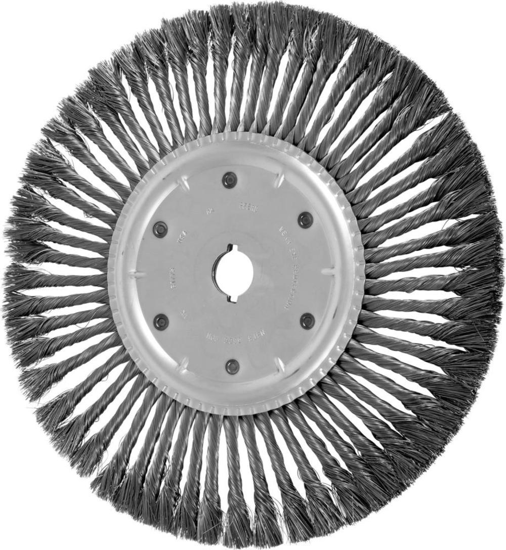 Pferd 15″ Standard Twist Knot Wheel .016 CS Wire 1 1/4″ AH - Ascmtools