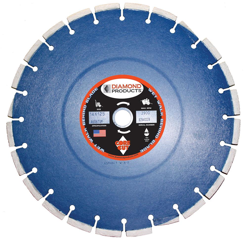 Diamond Products 14 In. x .125 x 1 In. Pro Blue Wet Cured Concrete Blade - Ascmtools