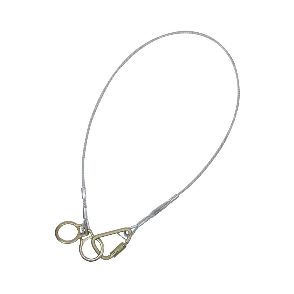 Falltech 8′ Carabiner Sling Anchor with Galvanized Steel Cable - Ascmtools