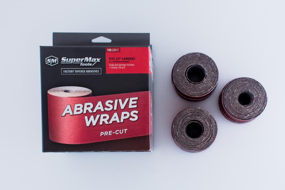 Supermax Tools 3 pack Box 220 Grit Pre-Cut abrasive for 22 In. Drum Sander - Ascmtools