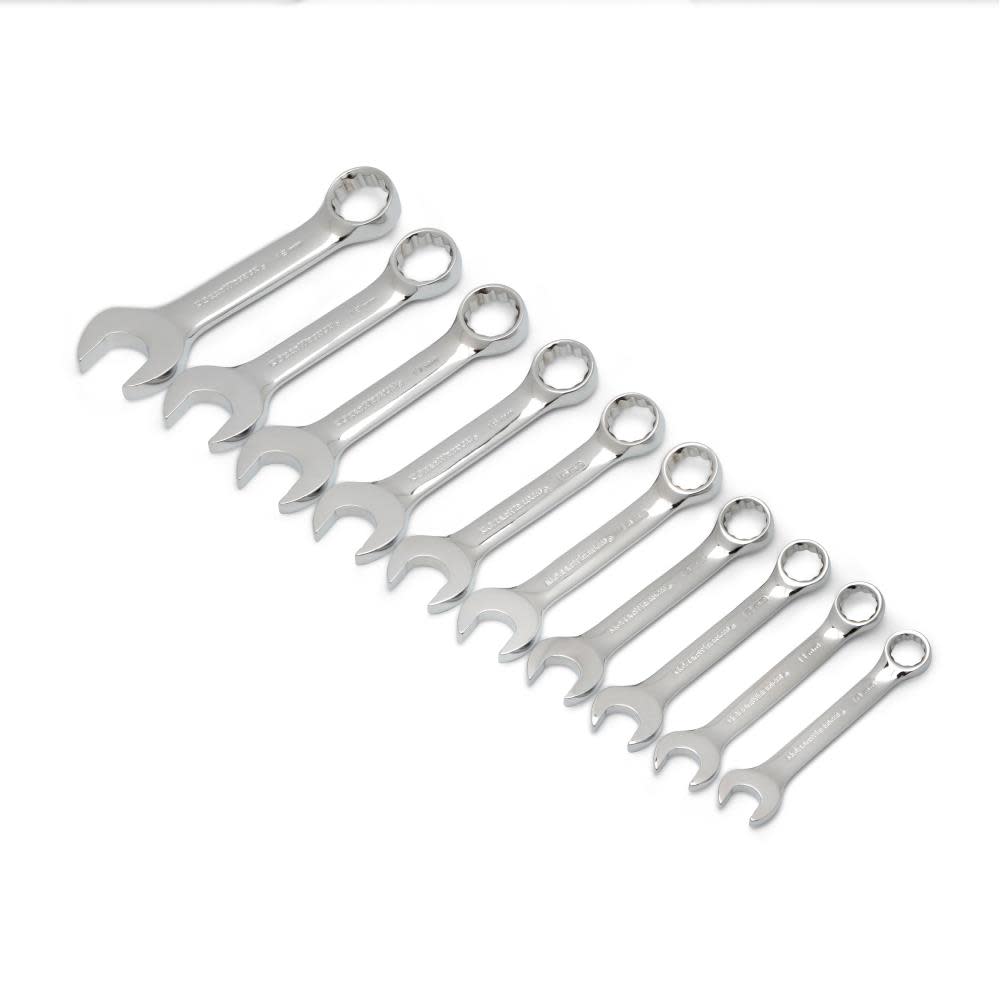 GEARWRENCH Combination Wrench Set 10-Pc Stubby Metric - Ascmtools