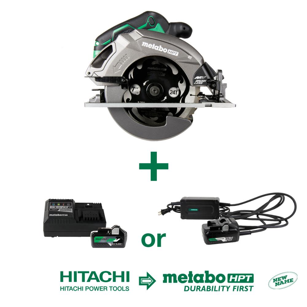 Metabo HPT Multivolt 36V Brushless 7-1/4In Circular Saw (Bare Tool) - Ascmtools
