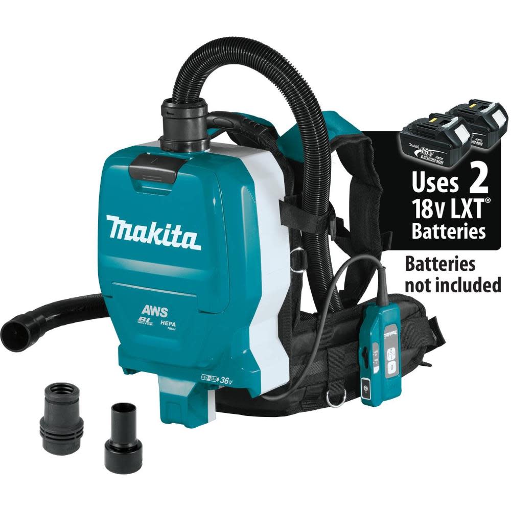 Makita 18V X2 LXT 36V 1/2 Gallon HEPA Backpack Dry Dust Extractor Bare Tool - Ascmtools