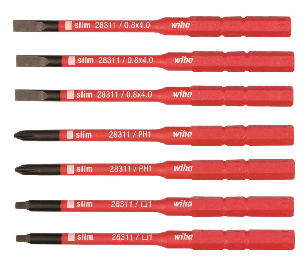 Wiha Insulated SlimLine Blade 7 Pc. Set - Ascmtools