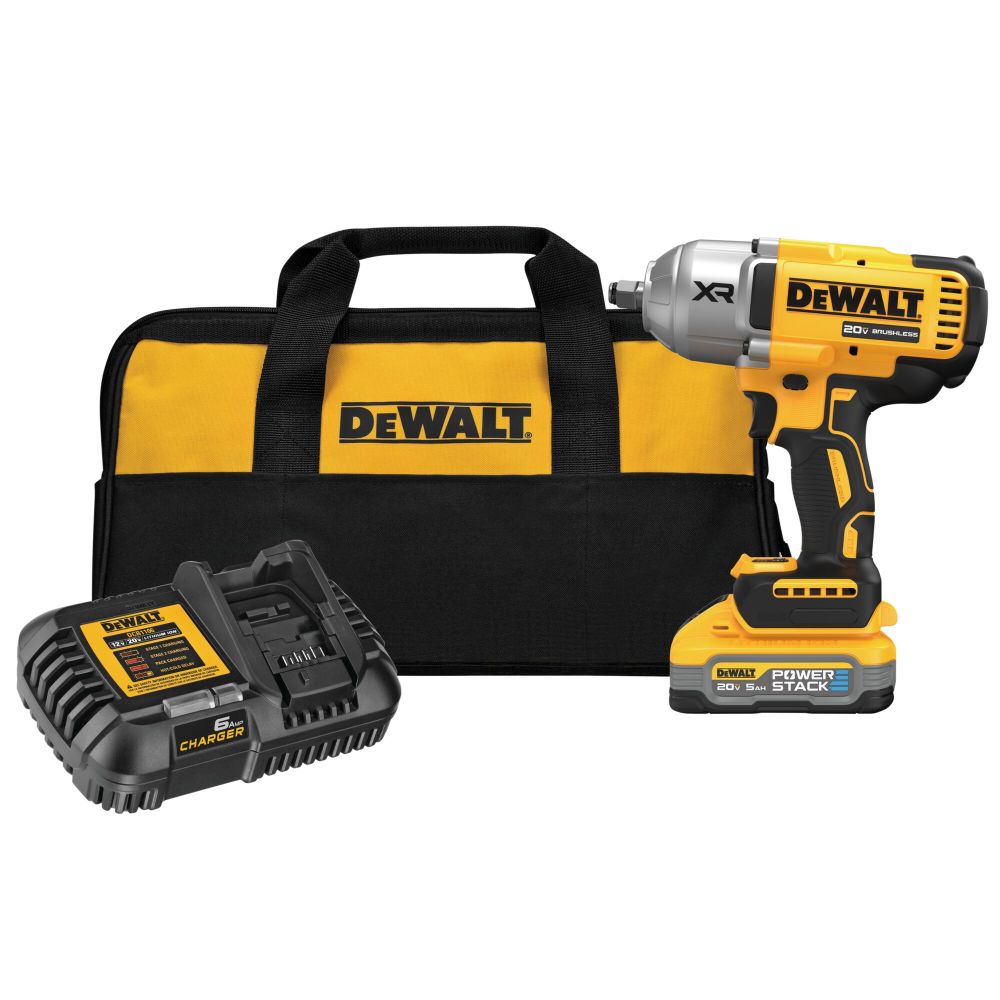 DEWALT 20V MAX XR 1/2″ High Torque Impact Wrench with Hog Ring Anvil Cordless Kit - Ascmtools