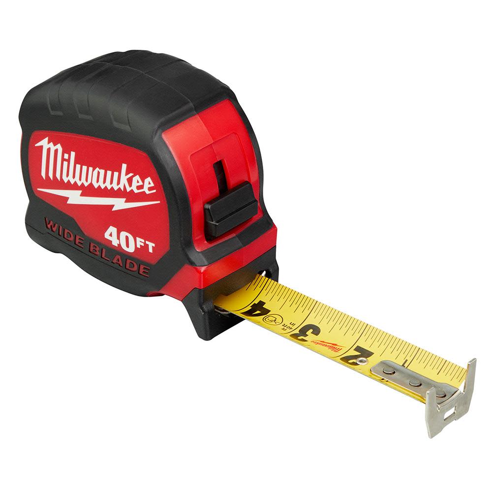 Milwaukee 40Ft Wide Blade Tape Measure - Ascmtools