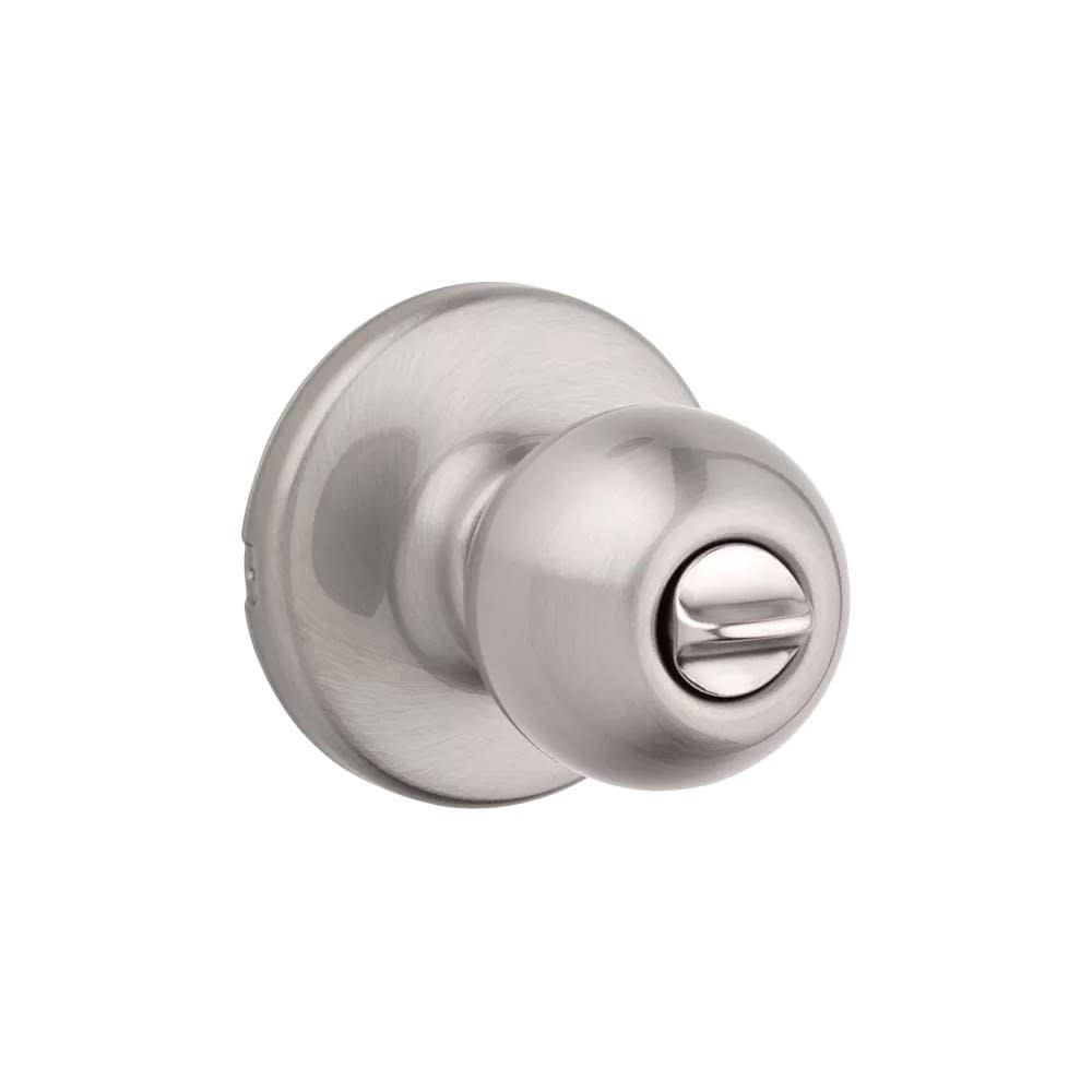 Kwikset Satin Nickel Bed/Bath Polo Privacy Door Knob Set - Ascmtools