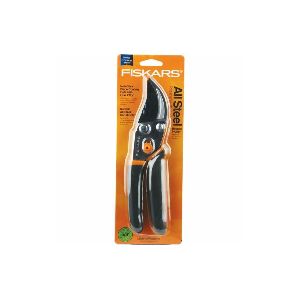 Fiskars Traditional Bypass Pruner with Non Slip Grip Steel Handle - Ascmtools