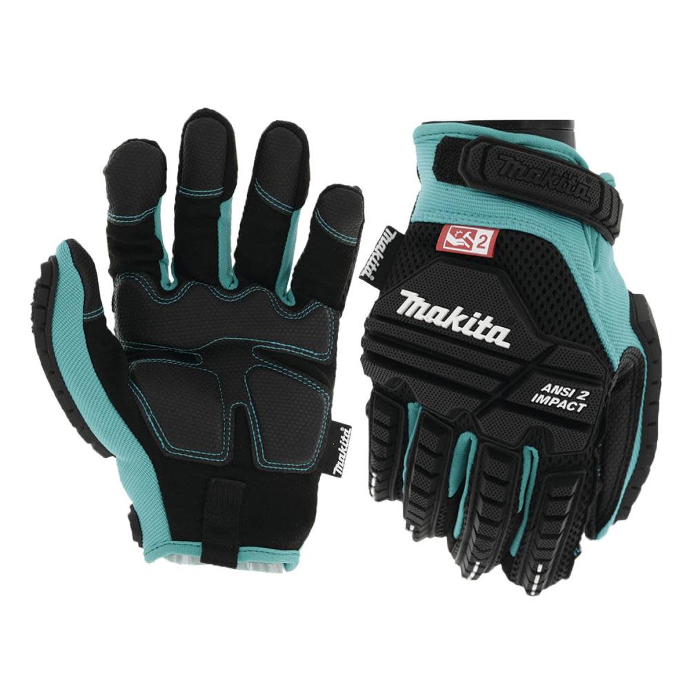 Makita Demolition Gloves Advanced ANSI 2 Impact Rated Large - Ascmtools