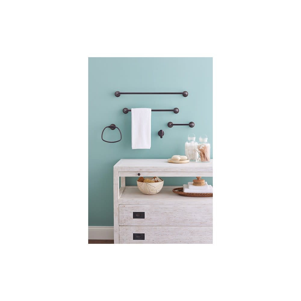 Moen Tiffin Bronze 24″ Towel Bar with Press & Mark Stamp - Ascmtools