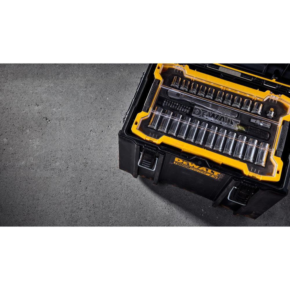 DEWALT TOUGHSYSTEM Mechanics Tool Set 3/8″ 1/2″ Drive 85pc - Ascmtools