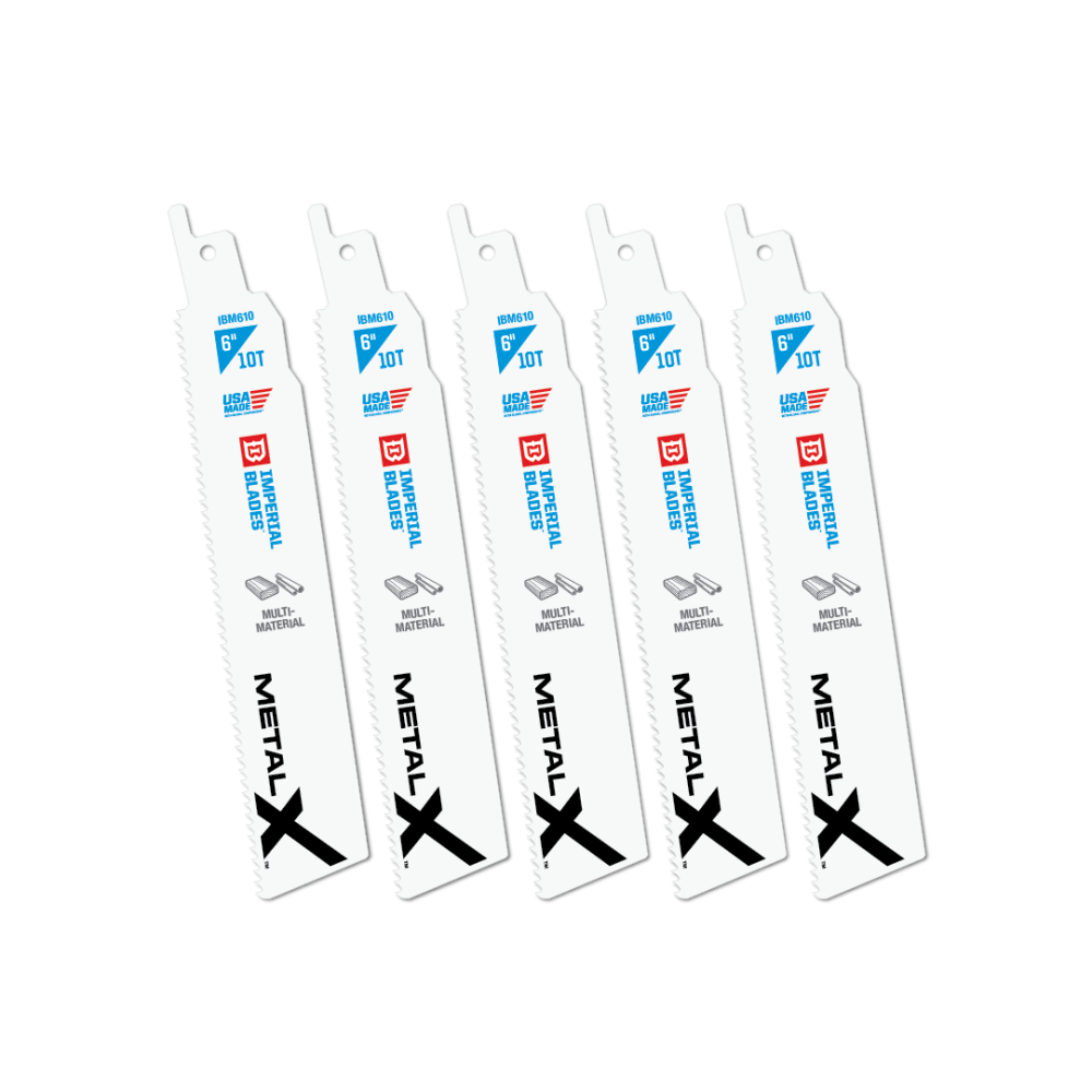Imperial Blades Extreme Metal 6″ 10 TPI Multi-Material Reciprocating Blade 5PC - Ascmtools