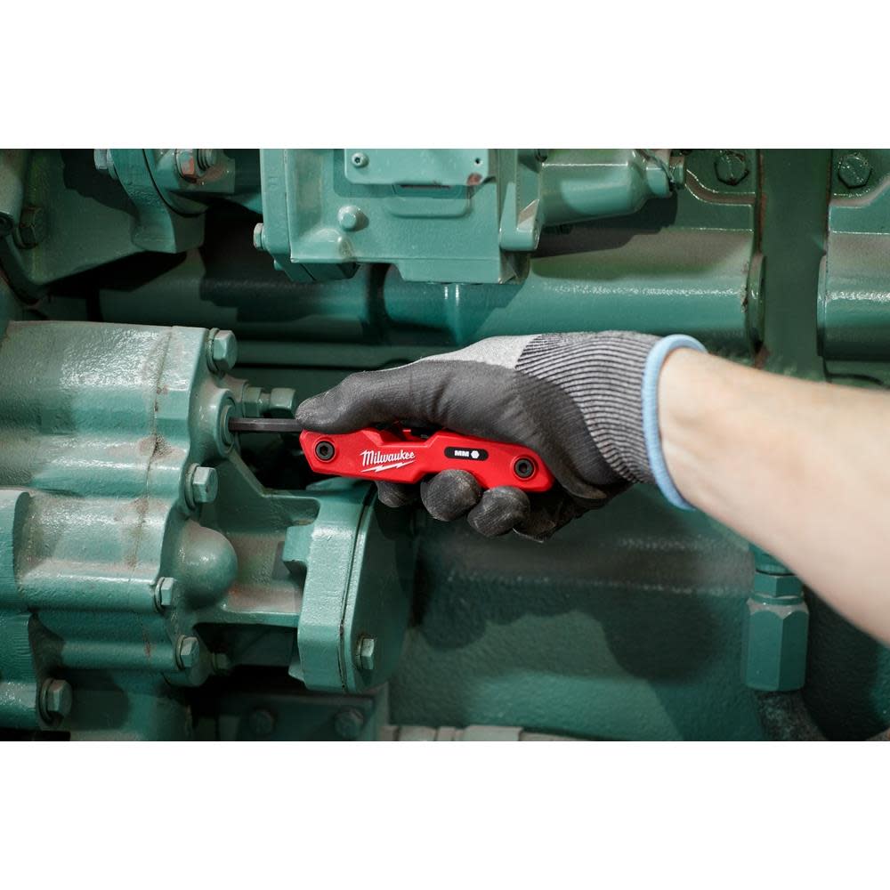 Milwaukee 8 Key Folding Hex Key Set Metric - Ascmtools