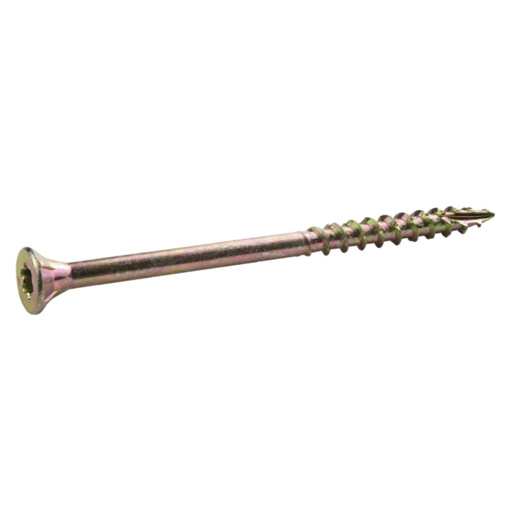 Grip Rite 10-Lb #9 x 3-in Bugle-Head Yellow Zinc Type 17 Star-Drive Interior Wood Screw - Ascmtools