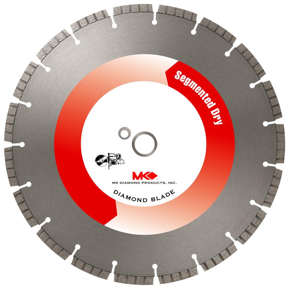 M K Diamond MK-414PB 14In Supreme Grade Diamond Blade for Hard Brick - Ascmtools