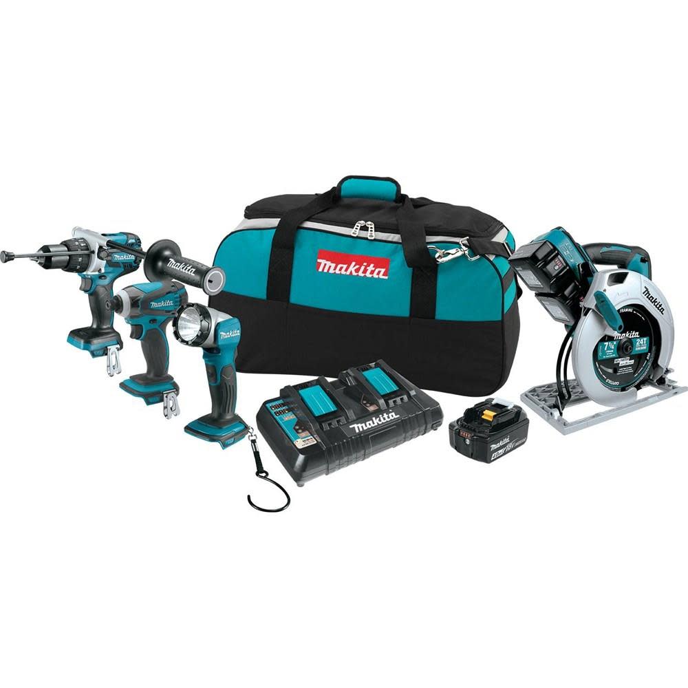Makita 18 Volt X2 LXT Lithium-Ion Cordless Combo Kit (4-Tool) - Ascmtools