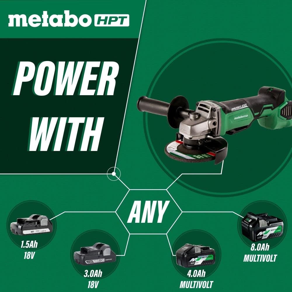 Metabo HPT 18V Brushless Li-Ion 4-1/2″ Grinder (Bare Tool) - Ascmtools