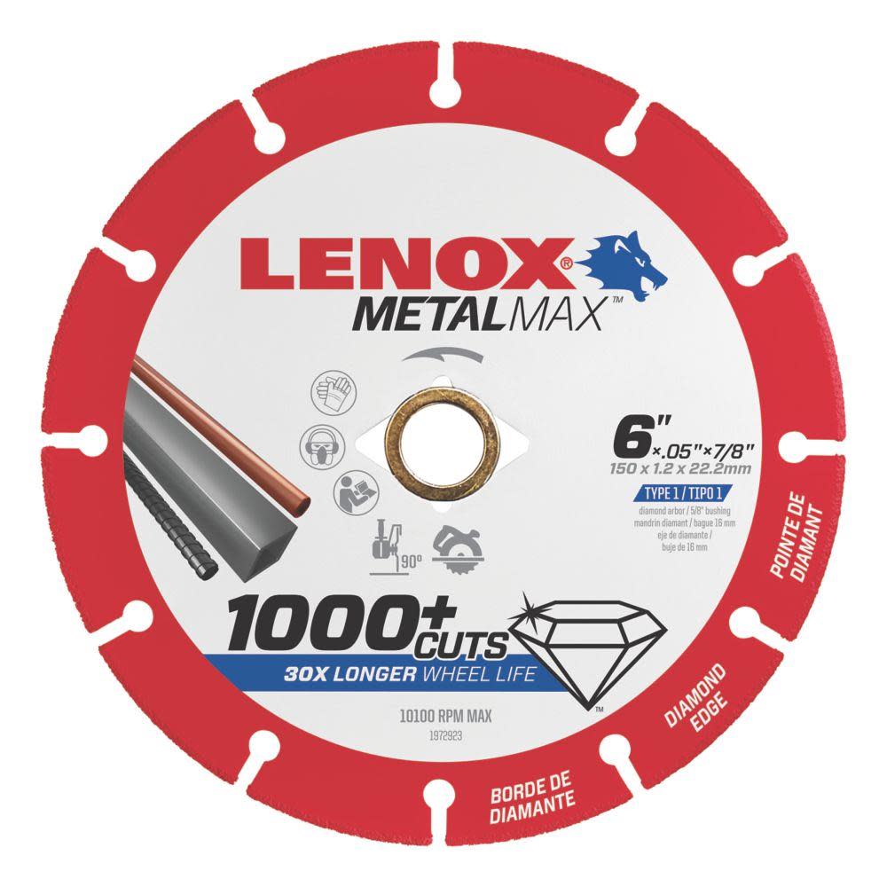 Lenox MetalMax Diamond Grit 6-in Cutting Wheel - Ascmtools