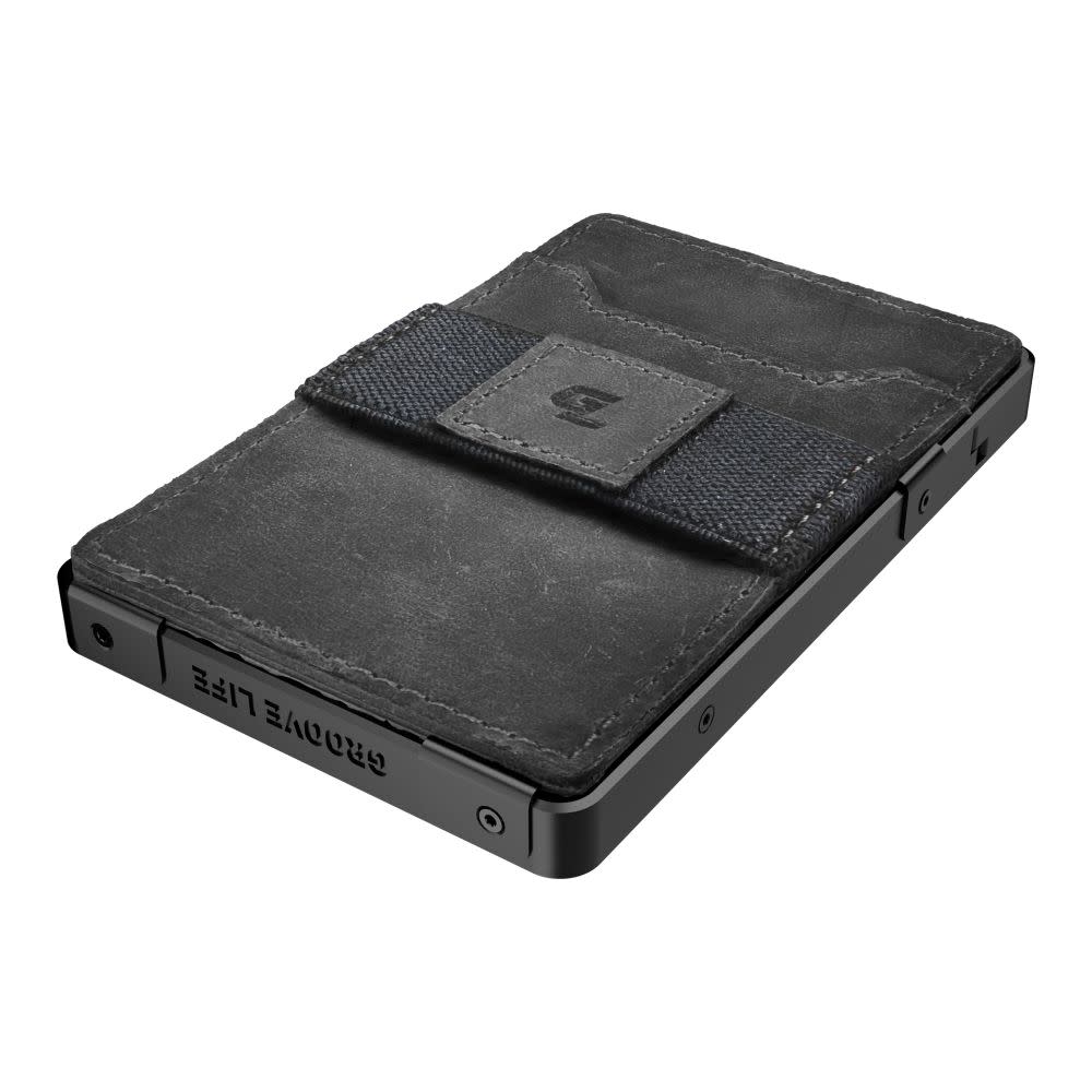 Groove Life Wallet Midnight Black Black Leather - Ascmtools