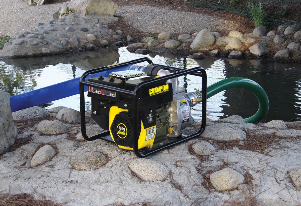 Champion Power Equipment 2-Inch Gas-Powered Semi-Trash Water Transfer Pump with Hose and Wheel Kit – 66520 - Ascmtools
