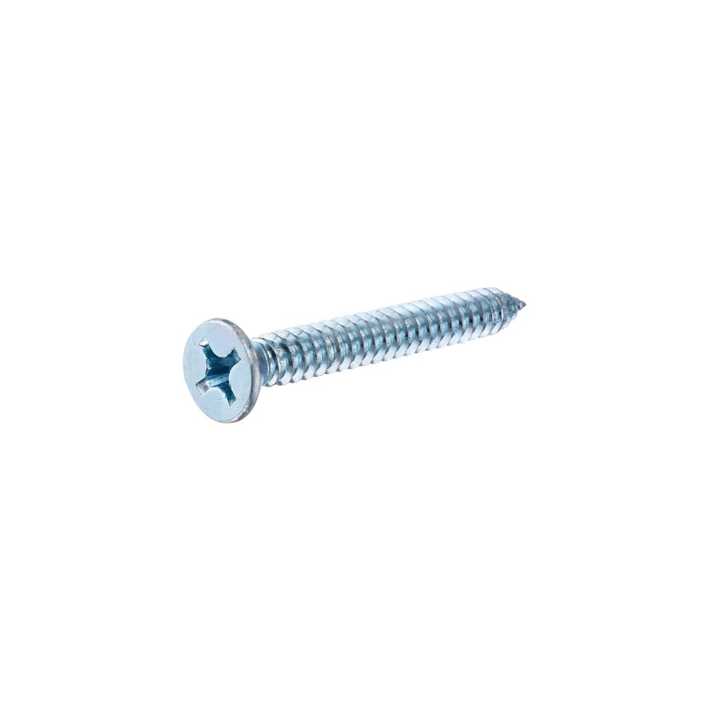 Hillman #8 x 3″ Zinc Flat Head Phillips Sheet Metal Screw 100pk - Ascmtools