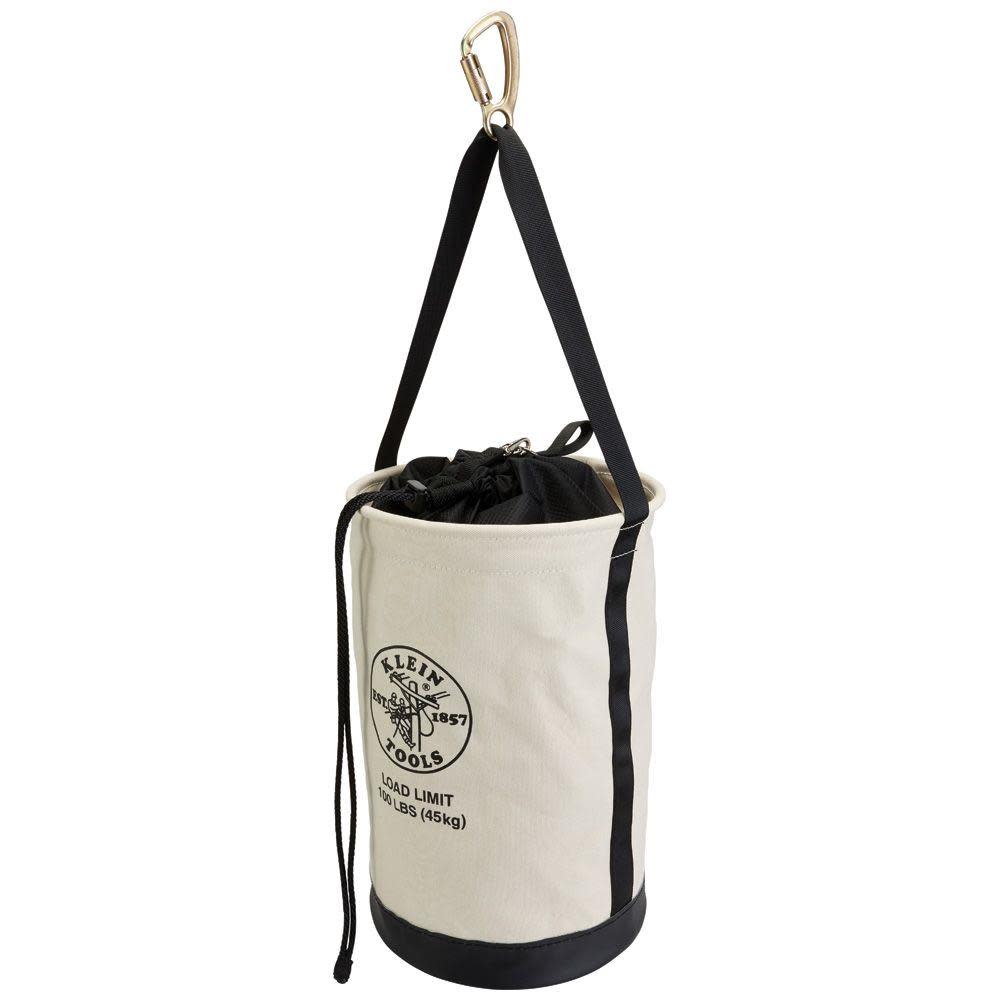 Klein Tools Heavy Duty Canvas Close Bucket 100-pound (45.4 kg) Maximum Load Rating - Ascmtools