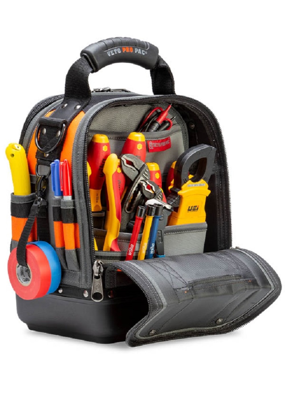 Veto Pro Pac Tech Tool Bag Compact/Tall Hi Viz Orange - Ascmtools
