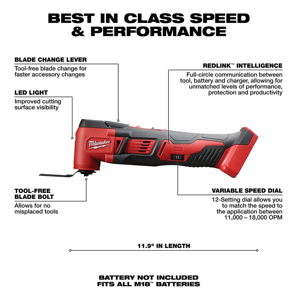 Milwaukee M18 Multi-Tool – Tool Only - Ascmtools