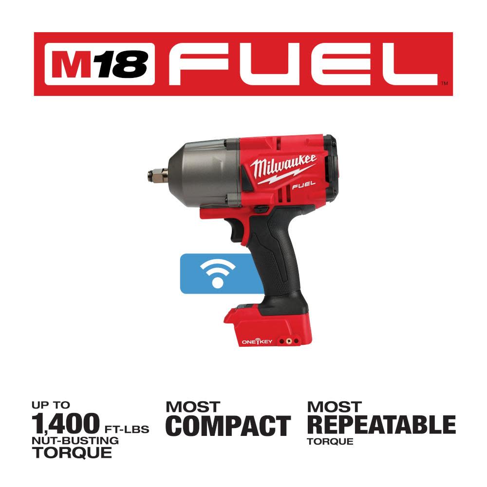 Milwaukee M18 FUEL with ONE-KEY High Torque Impact Wrench 1/2 in. Friction Ring - Ascmtools