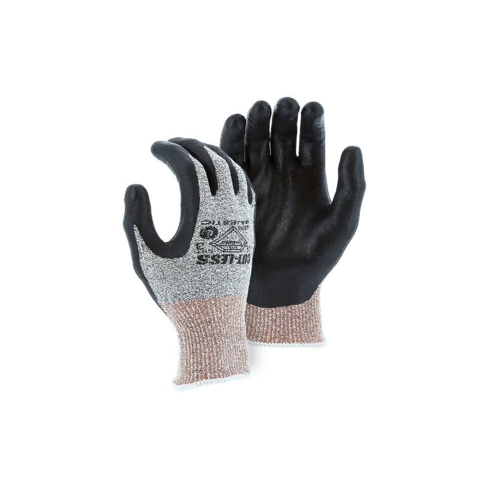 Majestic Glove Seamless Knit Glove Gray/Black 2X - Ascmtools