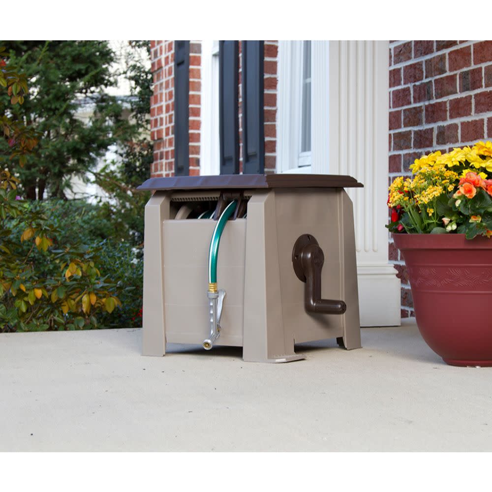 Never Leak 175 ft. Hose Cabinet with Bench and Table - Ascmtools