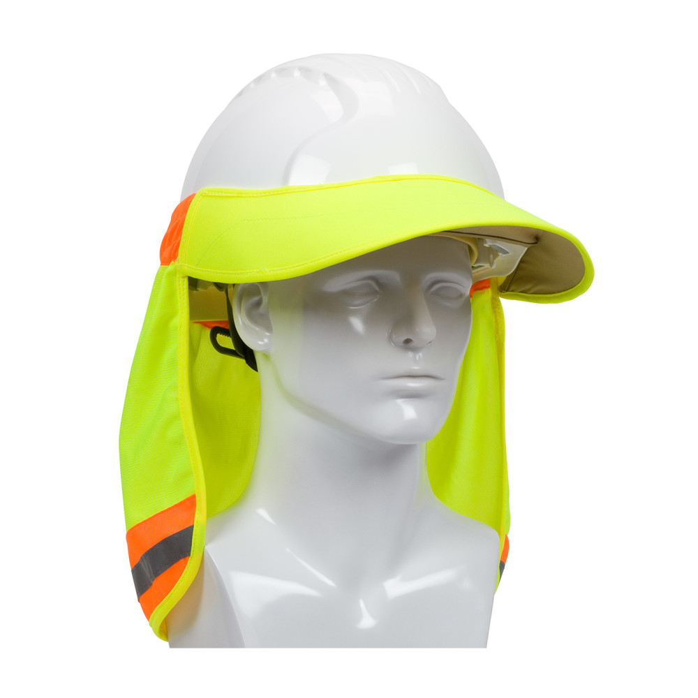 Protective Industrial Products Hard Hat Visor & Neck Shade Hi Vis Yellow EZ Cool - Ascmtools