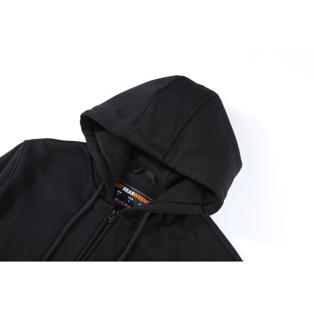 GEARWRENCH Mens Black Heated Full Zip Hoodie Kit Large - Ascmtools