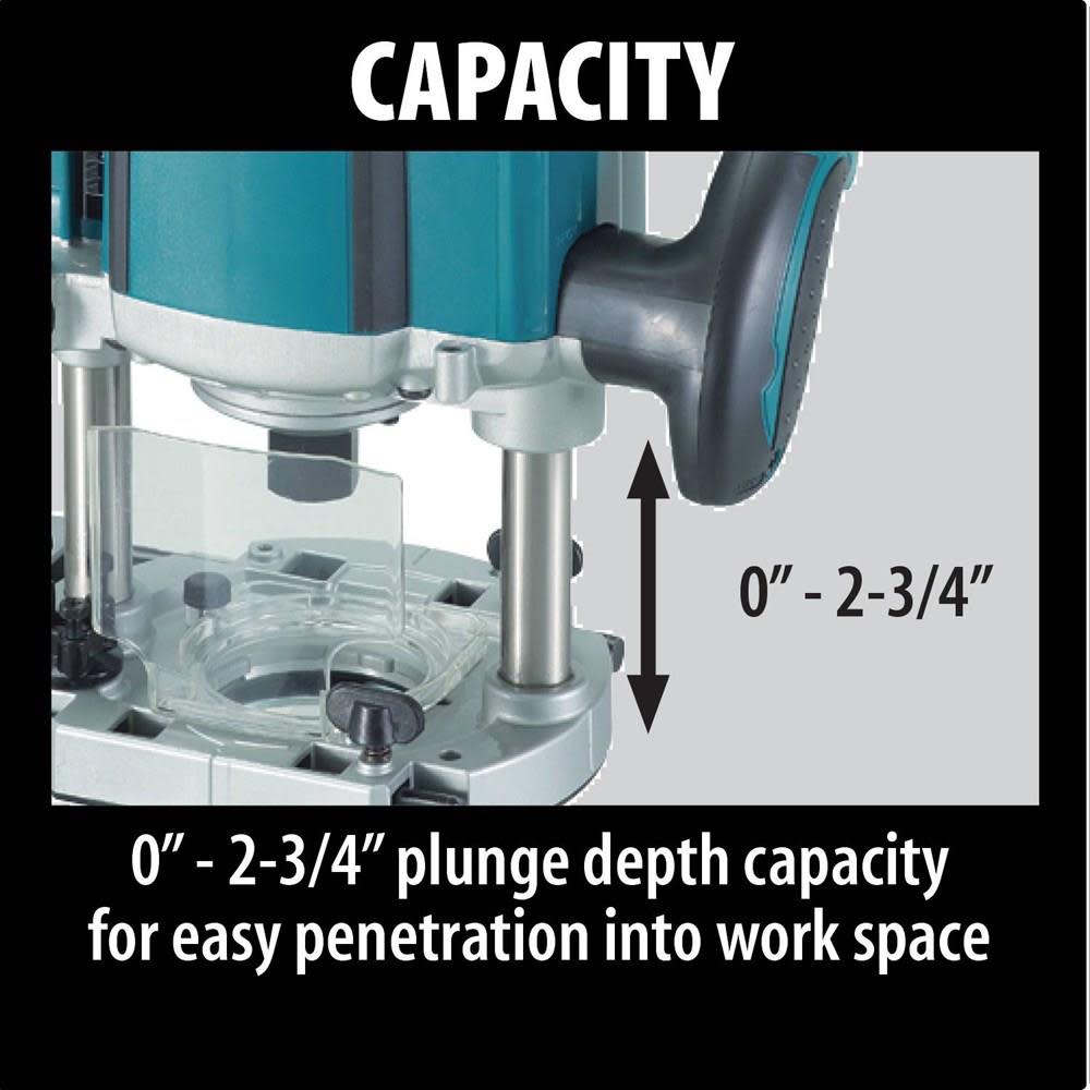 Makita 3-1/4 HP Plunge Router - Ascmtools
