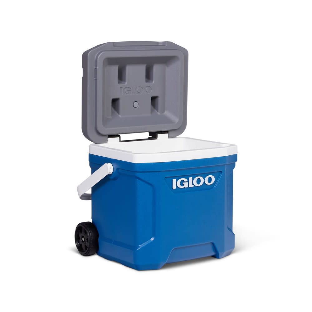 Igloo Latitude 16 Roller Hard Cooler Indigo Blue/Meteorite 16qt - Ascmtools
