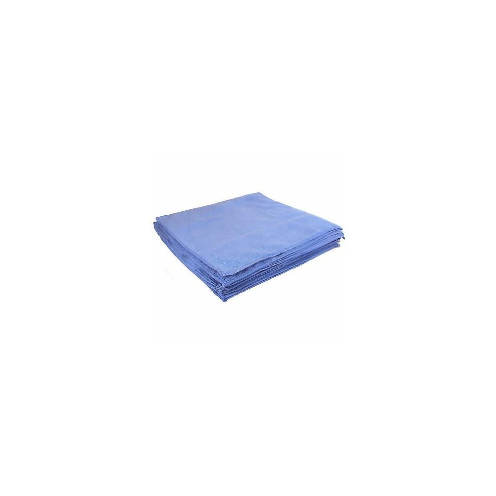 Buffalo Industries 16 x 16″ Blue Microfiber Cleaning Cloth 12pk Bag - Ascmtools