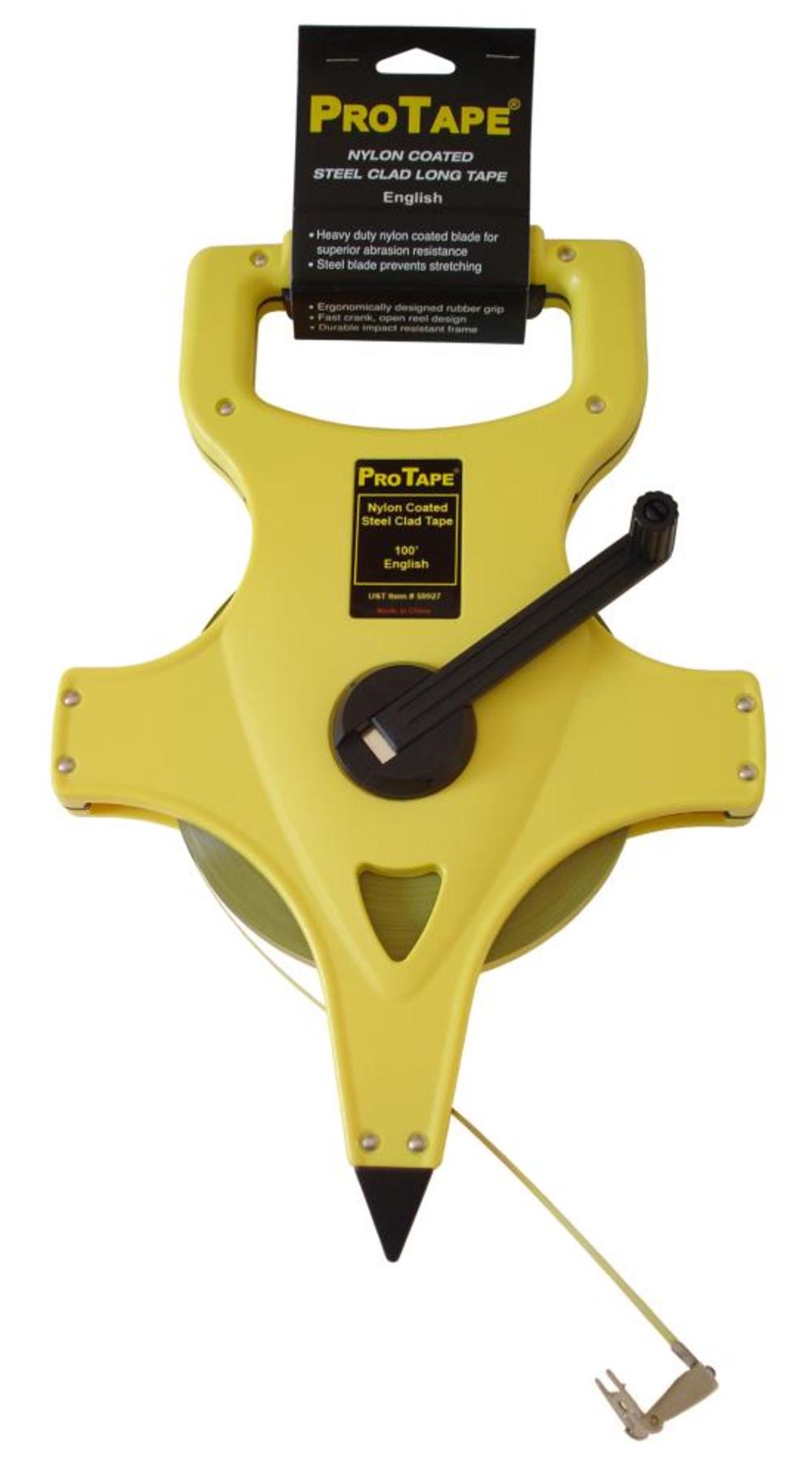 US Tape 300 Ft. Open Reel Long Tape with Nylon Clad Steel English Blade - Ascmtools