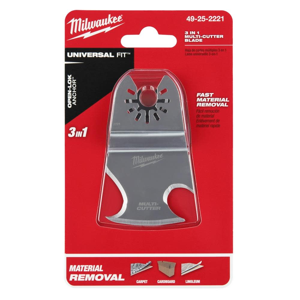 Milwaukee OPEN-LOK 3-IN-1 MULTI-CUTTER SCRAPER BLADE 1PK - Ascmtools