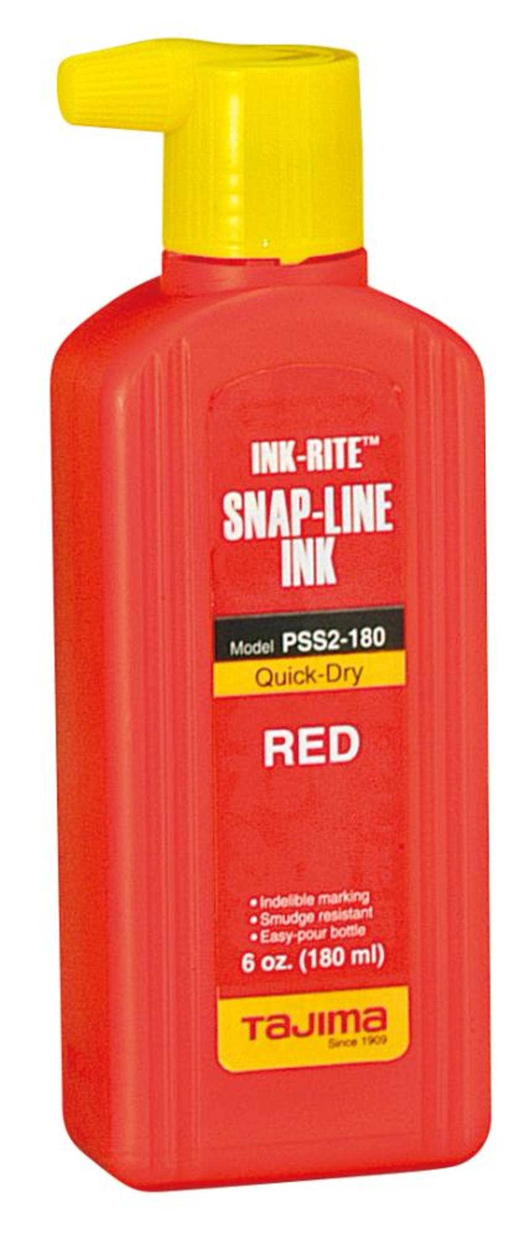Tajima INK-RITE Quick Dry Liquid Permanent Red Ink with Easy Fill Nozzle for INK-RITE - Ascmtools