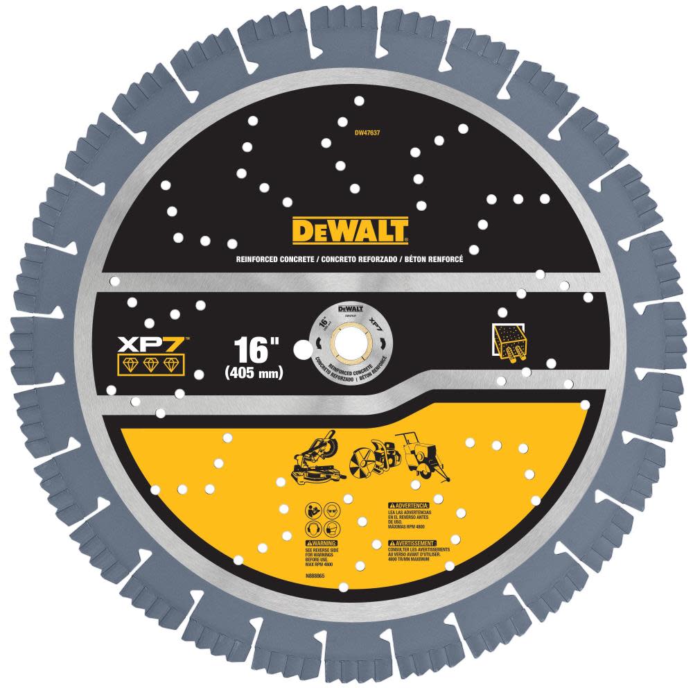 DEWALT Diamond Blade 16″ Segmented XP7 Reinforced Concrete - Ascmtools