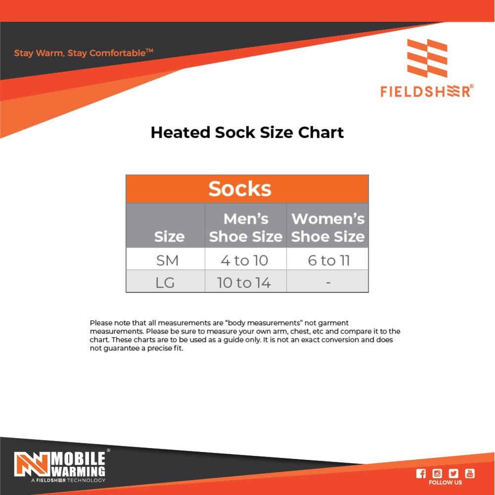 Mobile Warming 3.7V Unisex Thermal 2.0 Heated Sock Gray Small - Ascmtools