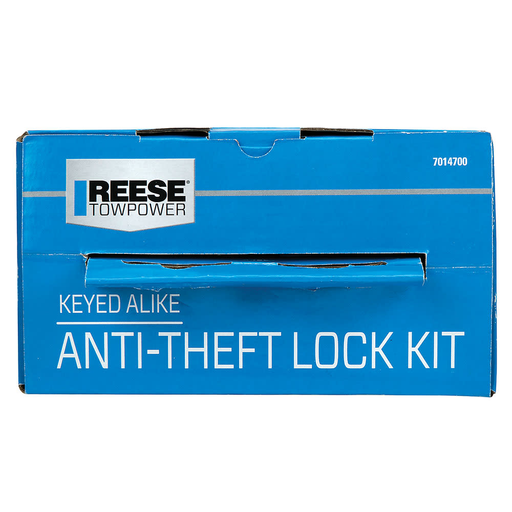 Reese Chrome Keyed Trailer Hitch & Coupler Anti Theft Lock Kit - Ascmtools