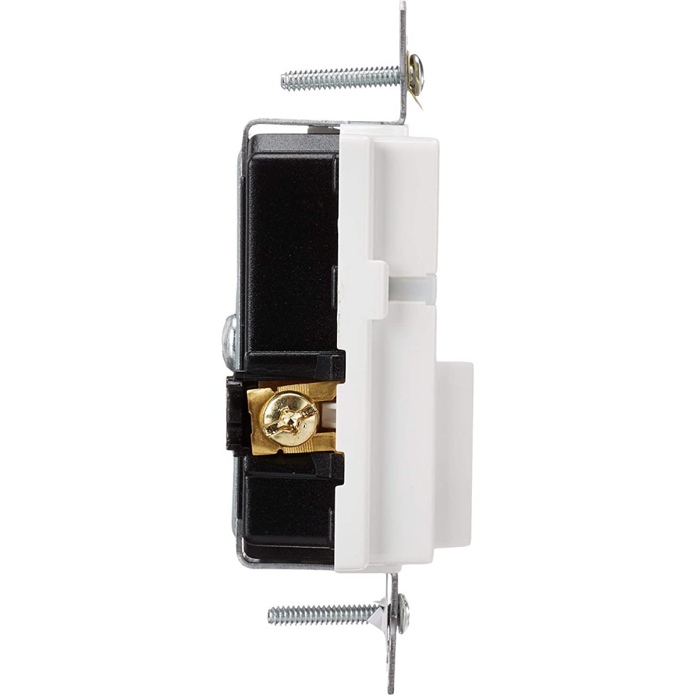 Leviton Combination Decora Switch with LED Light 15A 120VAC White - Ascmtools