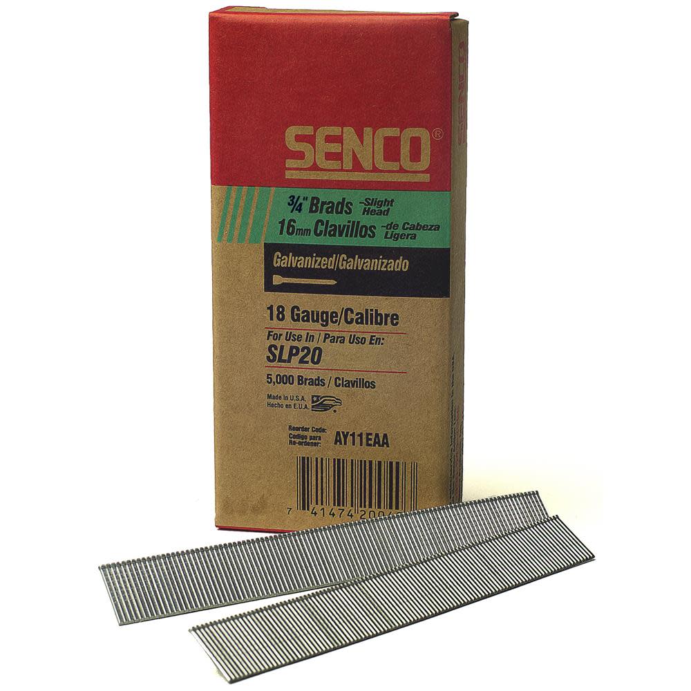 Senco 3/4 In. x 18 Gauge Smooth Galvanized Straight Nail - Ascmtools