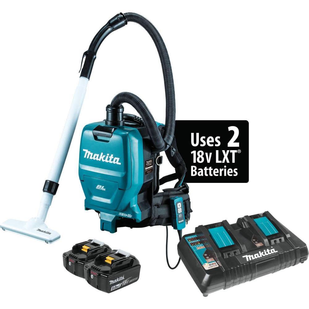 Makita 18V X2 LXT 36V 1/2 Gallon HEPA Backpack Dry Dust Extractor/Vacuum Kit - Ascmtools