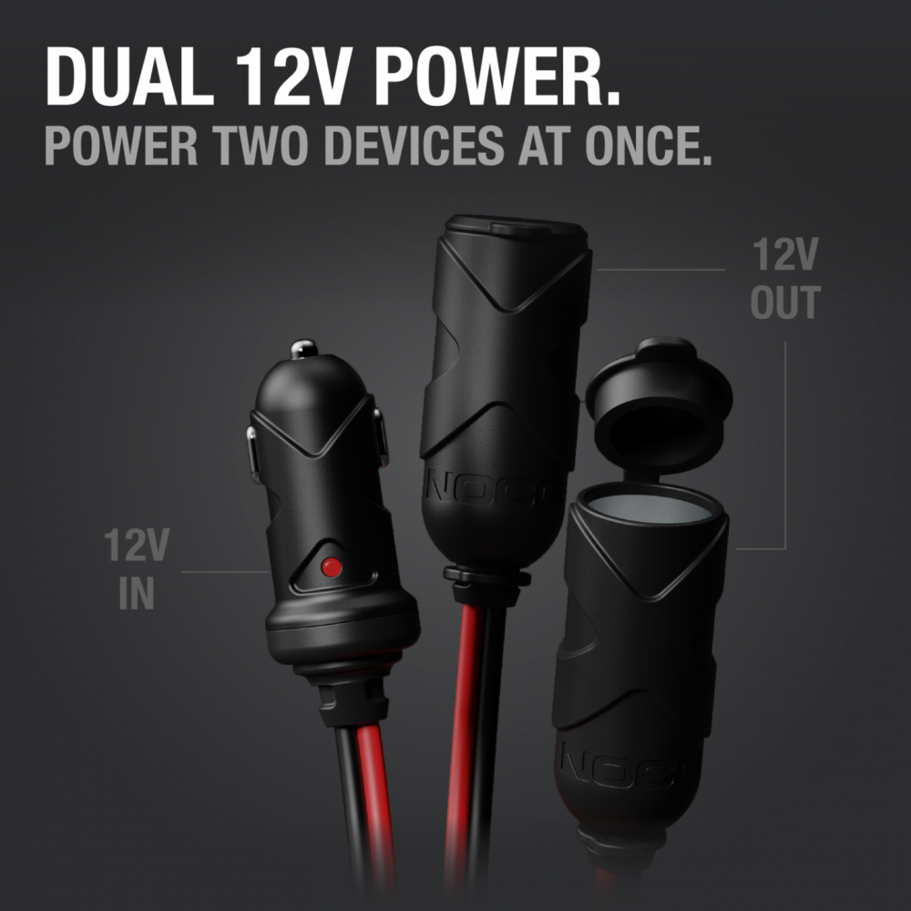 Noco 12V 15A Adapter Plug with 2 Way Splitter - Ascmtools
