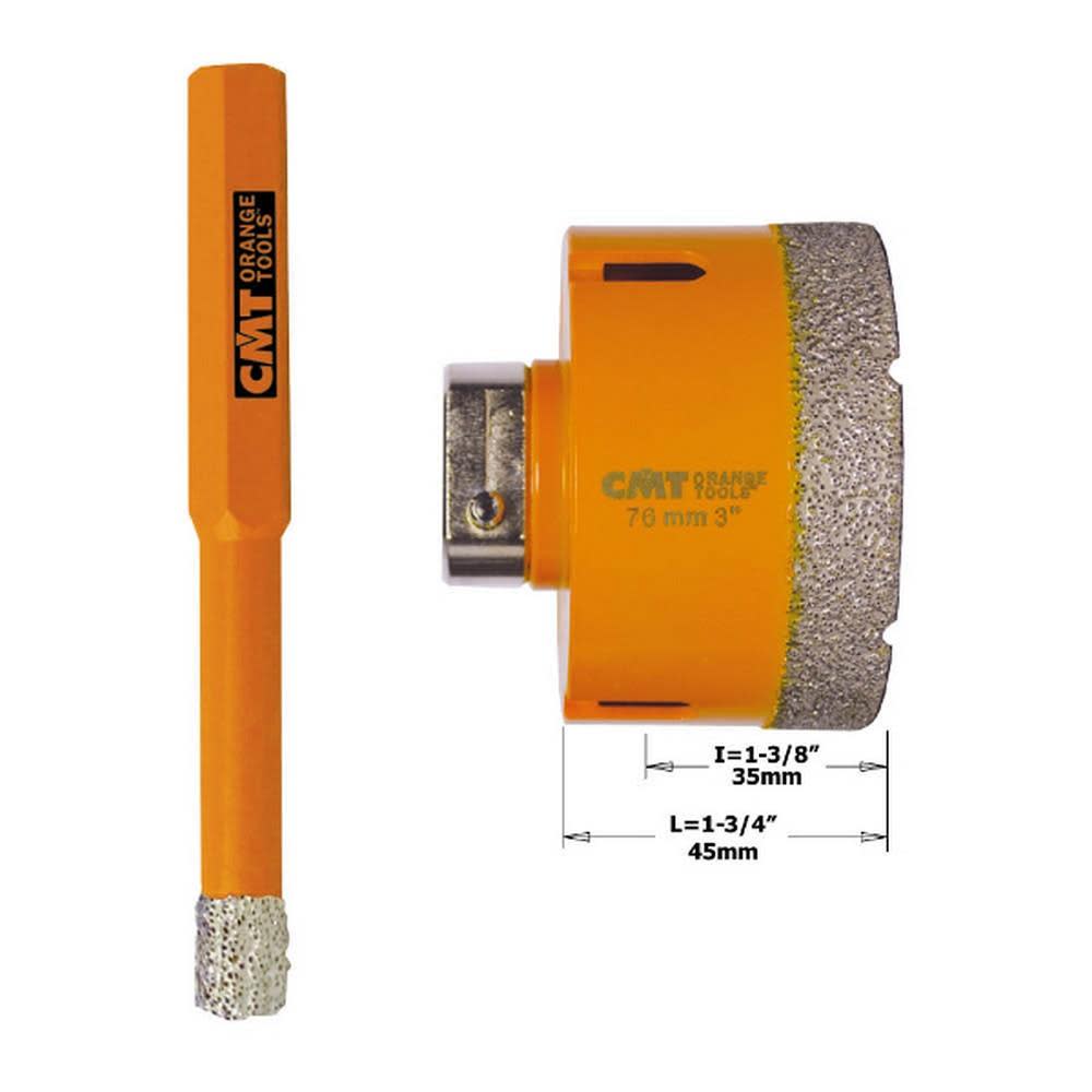 CMT Diamond Dry Hole Saw 3/8 In. Diameterv - Ascmtools